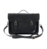 Leather Backpack Satchel Black 14.5'' - In Stock & Ready to Ship