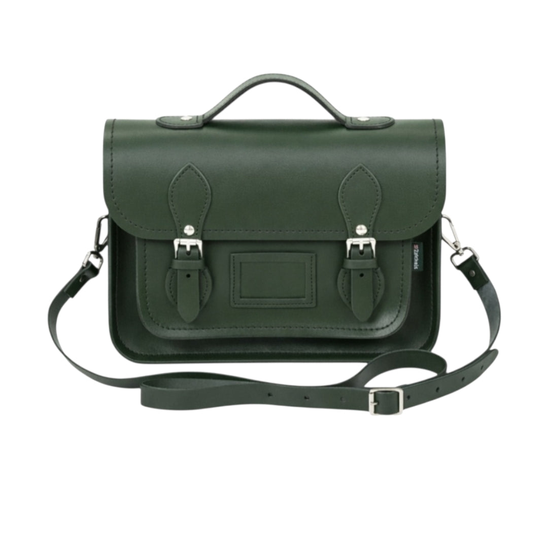 Leather Backpack Satchel Ivy Green 14.5'' - In Stock & Ready to Ship