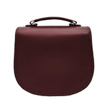 Handmade Leather Twist Lock Saddle Bag - Oxblood
