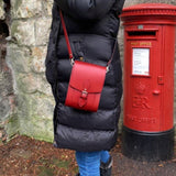 Leather Festival Phone Bag -Pillar Box Red - In Stock & Ready to Ship