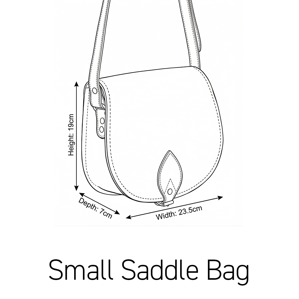 Handmade Leather Saddle Bag - Magenta