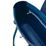 Leather Mini Twist Lock Shopper Bag - Teal