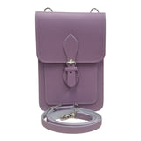 Handmade Leather Mobile Phone Pouch Plus - Pastel Violet