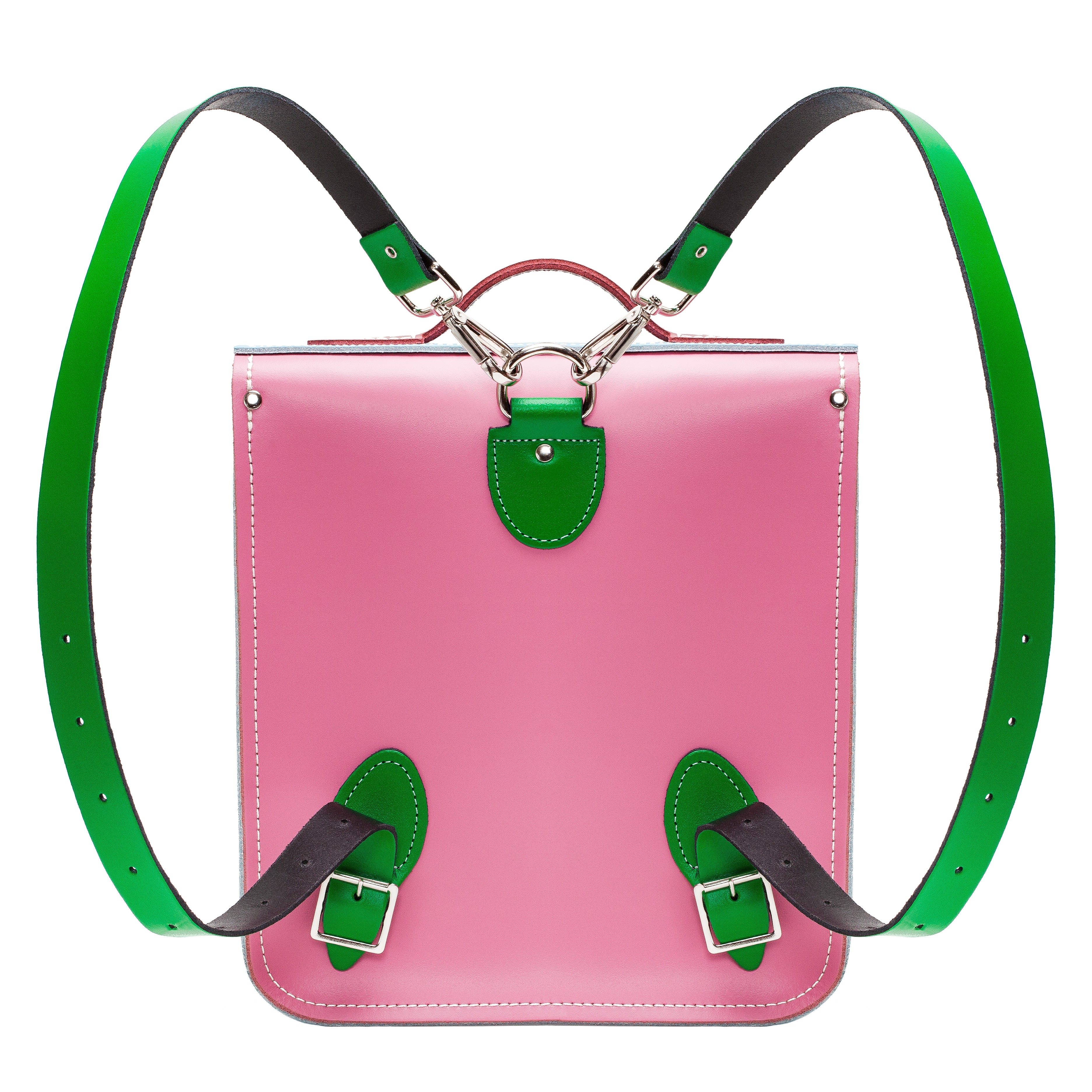 Handmade Leather City Backpack - Classic Kaleidoscope