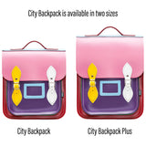 Handmade Leather City Backpack - Classic Kaleidoscope