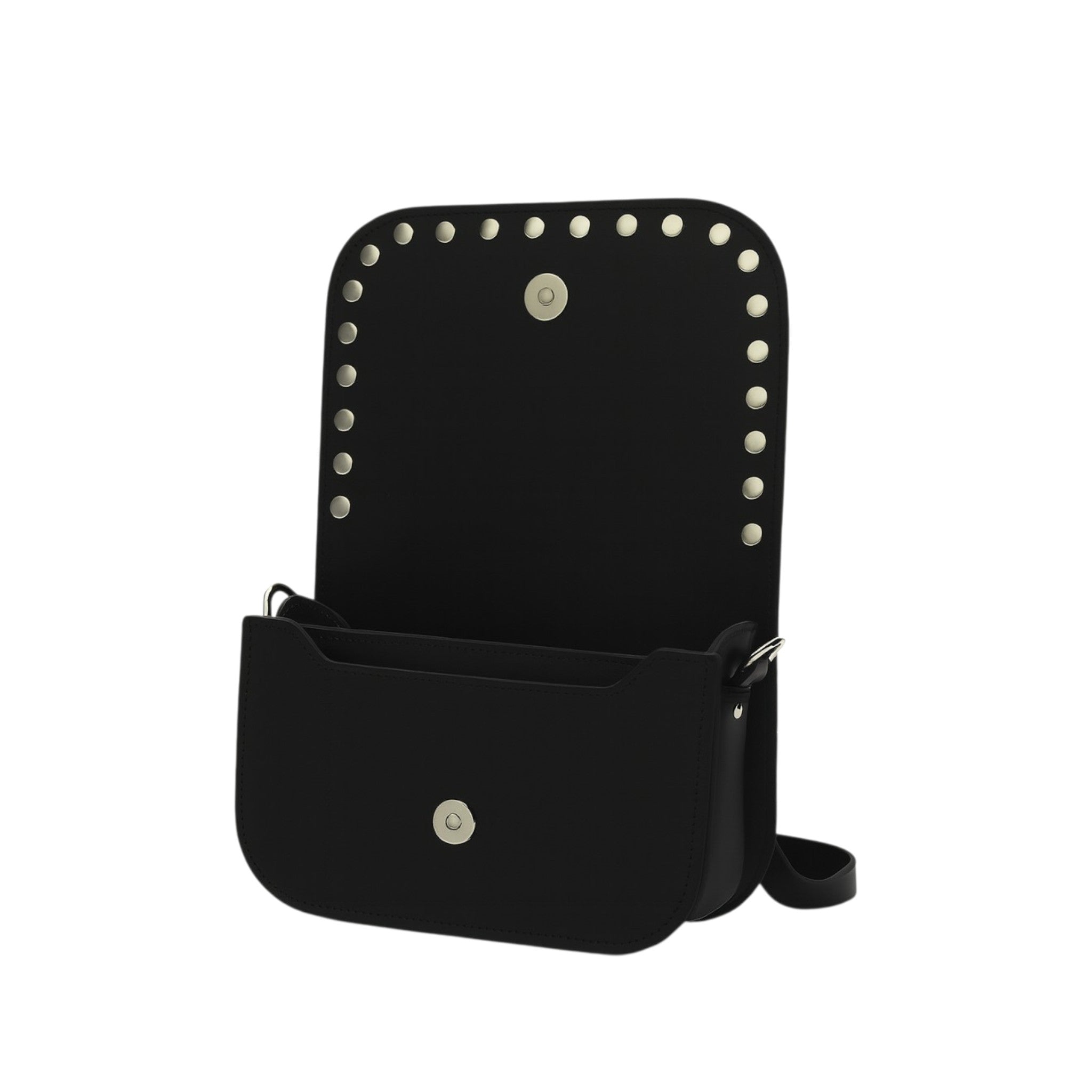 Aura Handmade Leather Bag - Black Studded