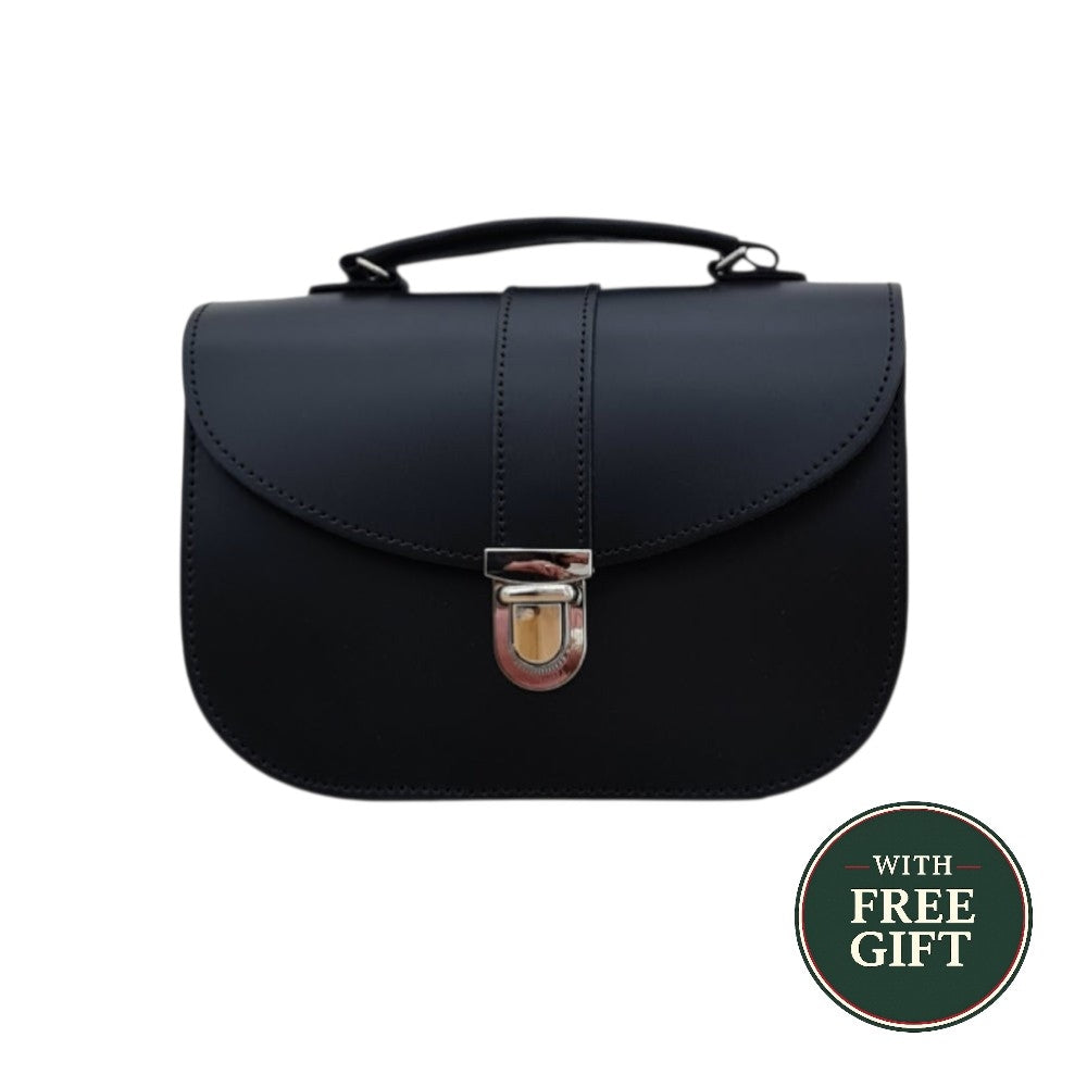 Olympia Handmade Leather Bag - Black