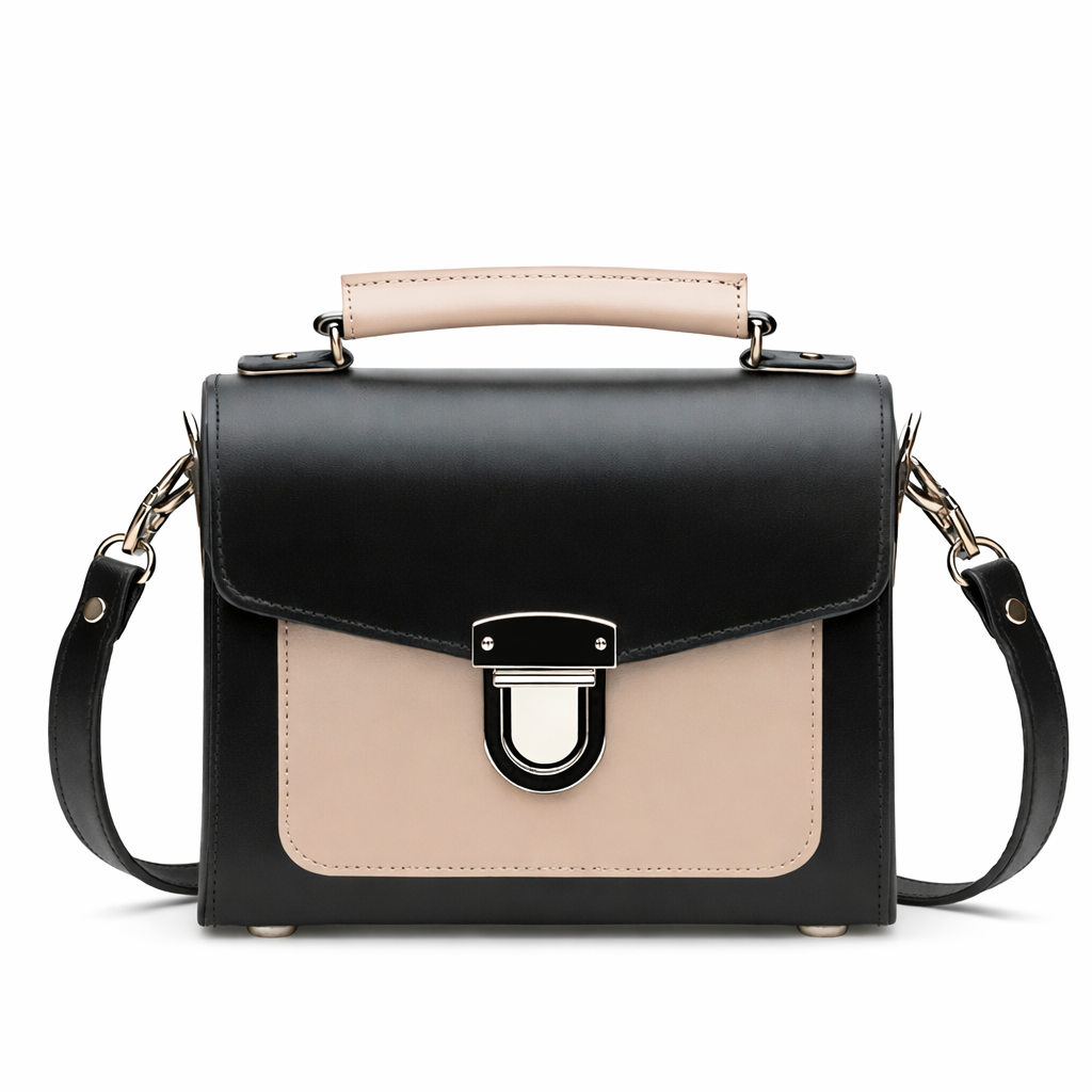Leather Sugarcube Grande Handbag - Cafe Noir - In Stock & Ready to Ship