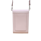 Leather Push Lock Crossbody Phone Case - Cherry Blossom