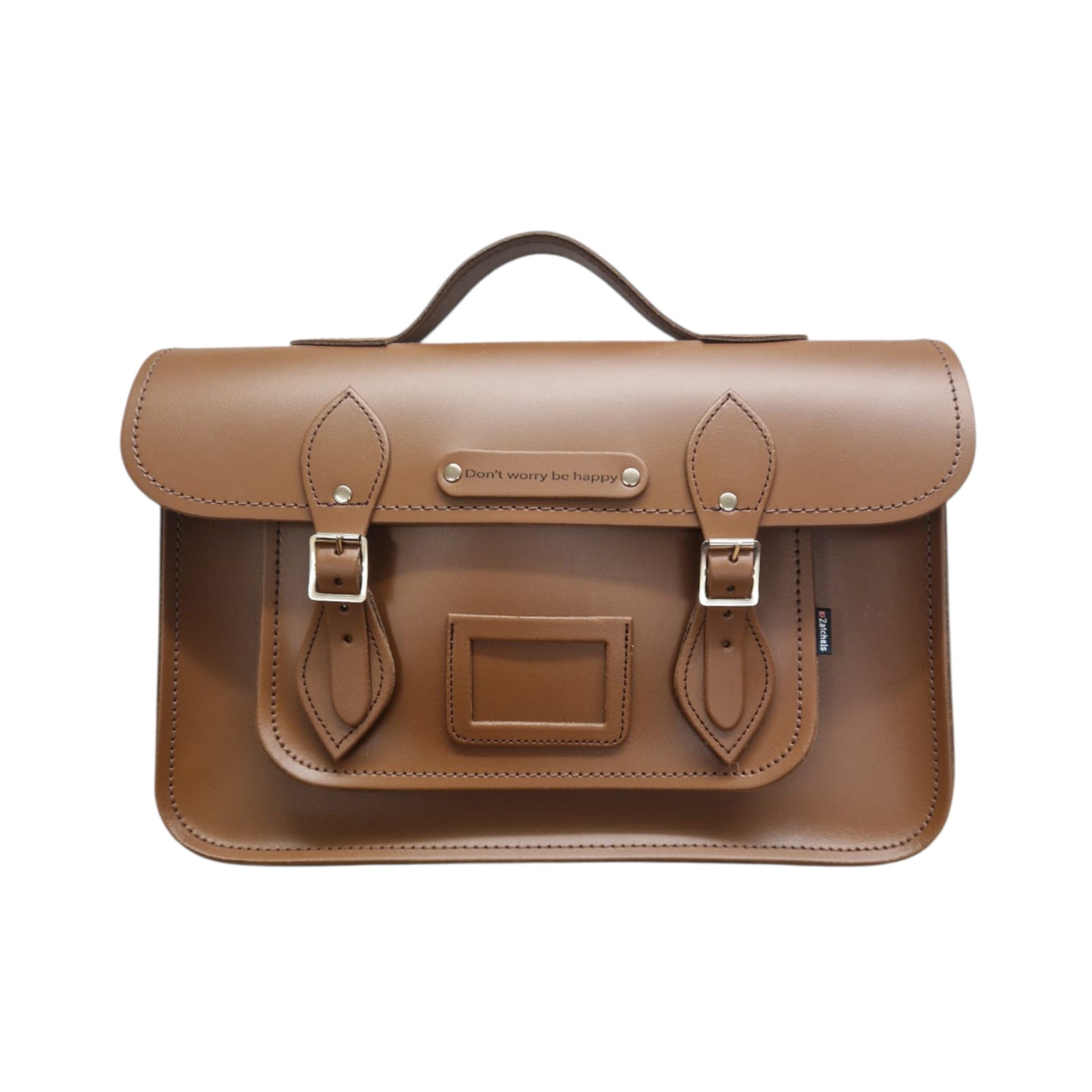 Leather 16'' Backpack Satchel Chestnut Brown - In Stock & Ready to Ship
