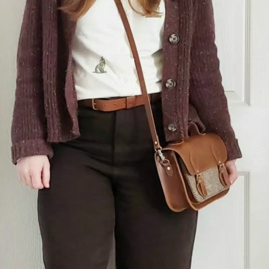 Midi Tannery & Tweed Satchel - Tan