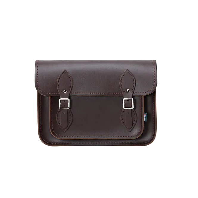 Leather Satchel - Dark Brown 11.5'' - In Stock & Ready to Ship