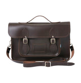 Leather Backpack Satchel Dark Brown 14.5'' - In Stock & Ready to Ship