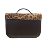 Leather Midi Satchel - Leopard Print - In Stock & Ready to Ship