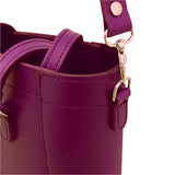 Leather Mini Twist Lock Shopper Bag - Magenta
