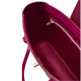 Leather Mini Twist Lock Shopper Bag - Magenta