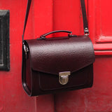 Executive Handmade Leather Sugarcube Grande - Marsala Red