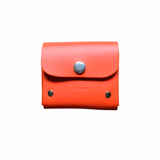 Handmade Leather Simple Coin Purse - Orange