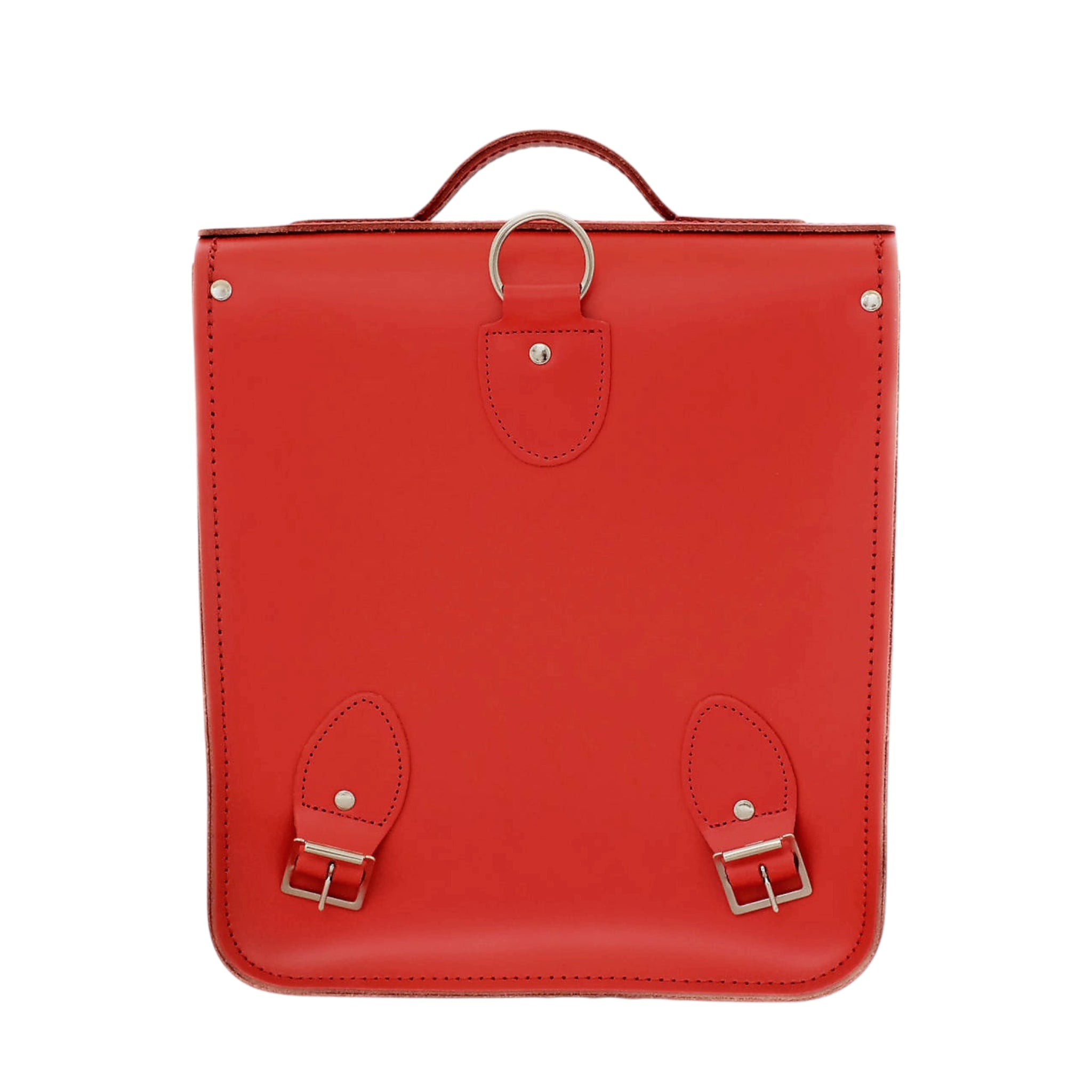 Handmade Leather City Backpack - Pillar Box Red