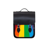Pride Rainbow Handmade Leather City Backpack Plus - In Stock & Ready to Ship