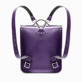 Handmade Leather City Backpack - Purple