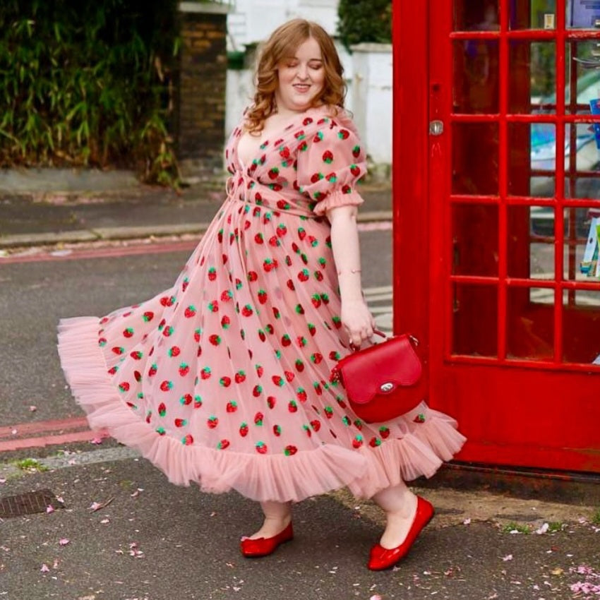 Handmade Leather Twist Lock Saddle Bag - Red