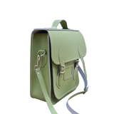 Handmade Leather City Backpack - Sage Green