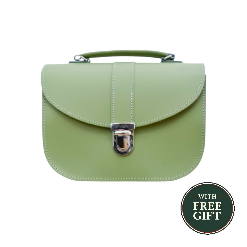 Olympia Handmade Leather Bag - Sage Green