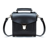 Leather Sugarcube Handbag - Black - Small - In Stock & Ready to Ship