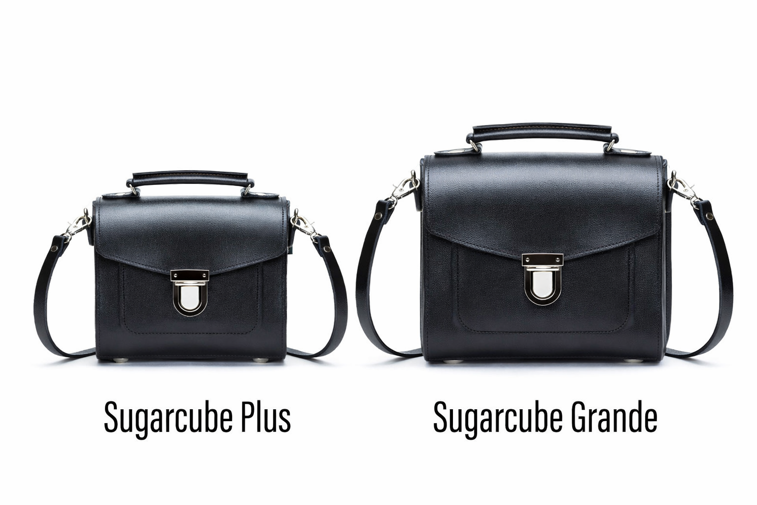 Handmade Leather Sugarcube Handbag - Zebra