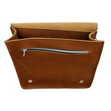 Soft Tannery Leather Messenger - Tan