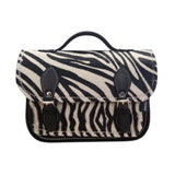 Leather Midi Satchel - Zebra Print - In Stock & Ready to Ship
