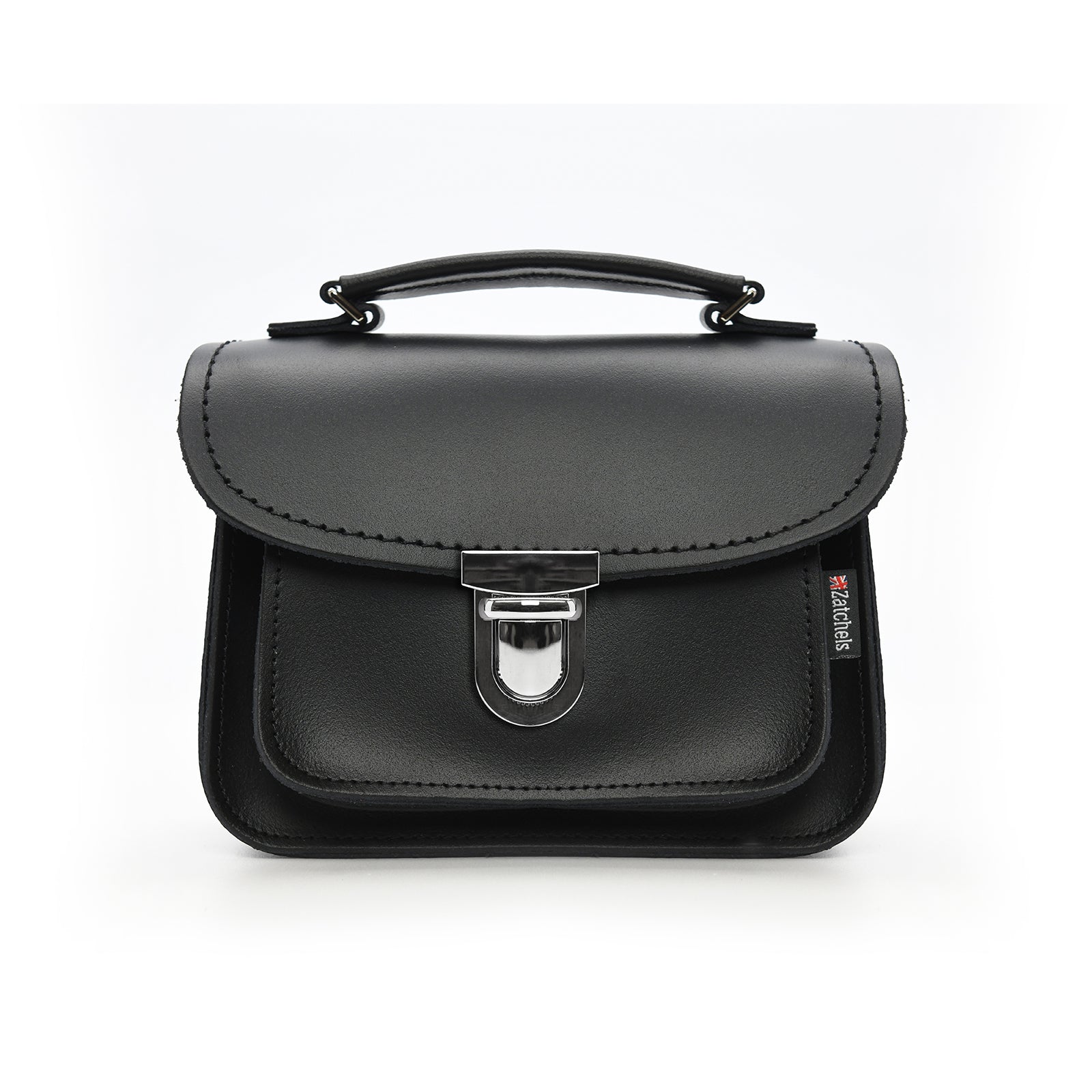 Black leather handmade handbags best sale