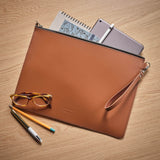 Small Handmade Leather Folio Case - Cherry Blossom - In Stock & Ready to Ship