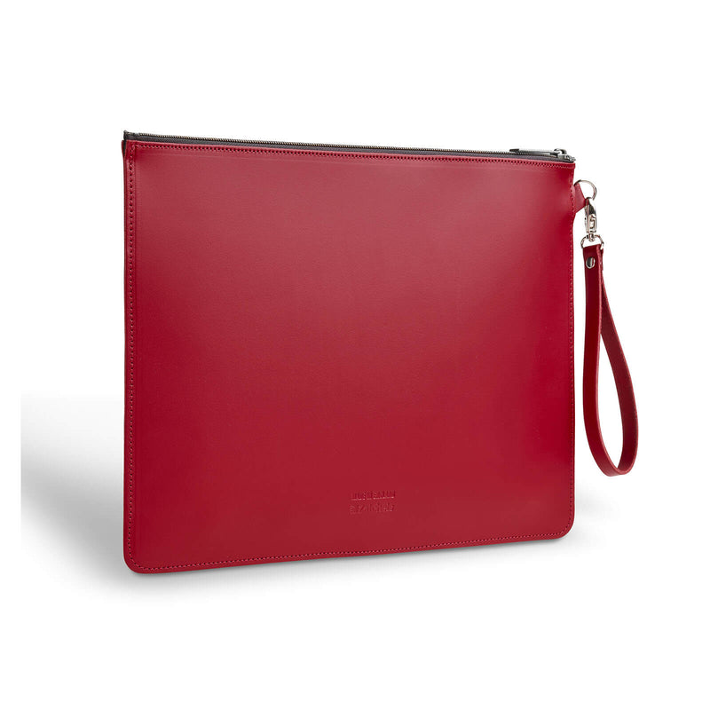 Handmade Leather Folio Case - Red