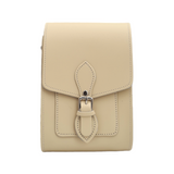 Handmade Leather Festival Phone Bag - Cream