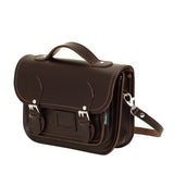 Dark Brown Leather Midi Satchel - Midi Satchel - Zatchels