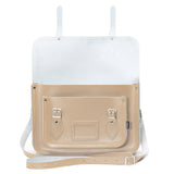 Handmade Leather Satchel - Iced Coffee