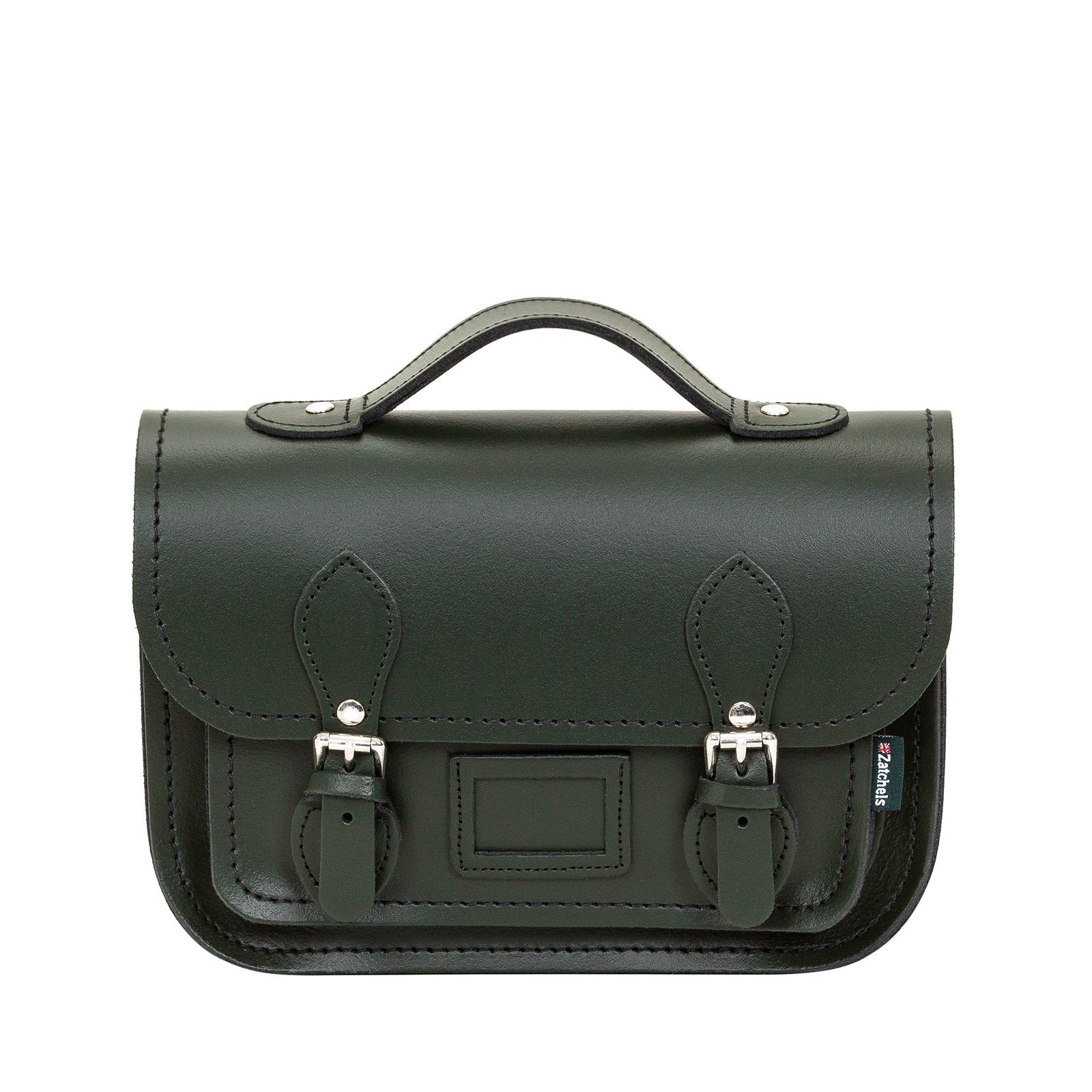 Ivy Green Leather Midi Satchel - Midi Satchel - Zatchels