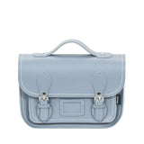 Lilac Grey Leather Midi Satchel - Midi Satchel - Zatchels