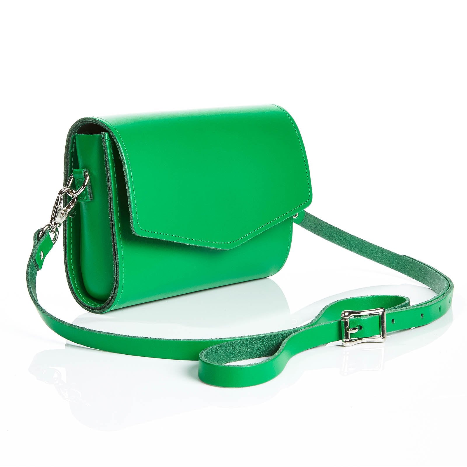 Green Leather Clutch - Clutch Bag - Zatchels