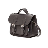 Graphite Leather Micro Satchel - Micro Satchel - Zatchels