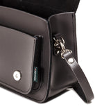 Graphite Leather Micro Satchel - Micro Satchel - Zatchels