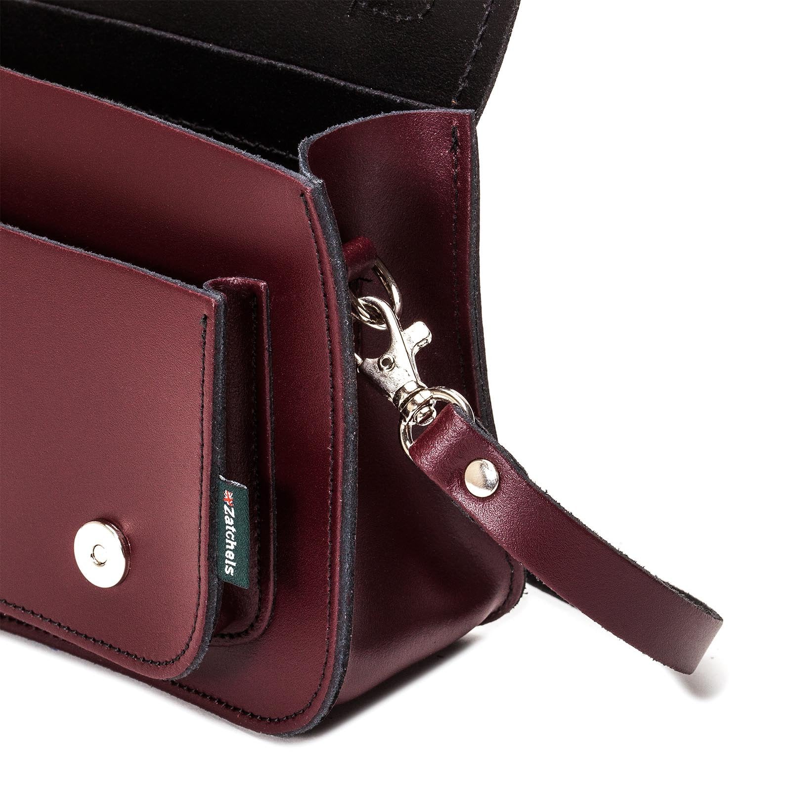 Marsala Red Leather Micro Satchel - Micro Satchel - Zatchels