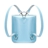 Pastel Baby Blue Leather City Backpack - Backpack - Zatchels