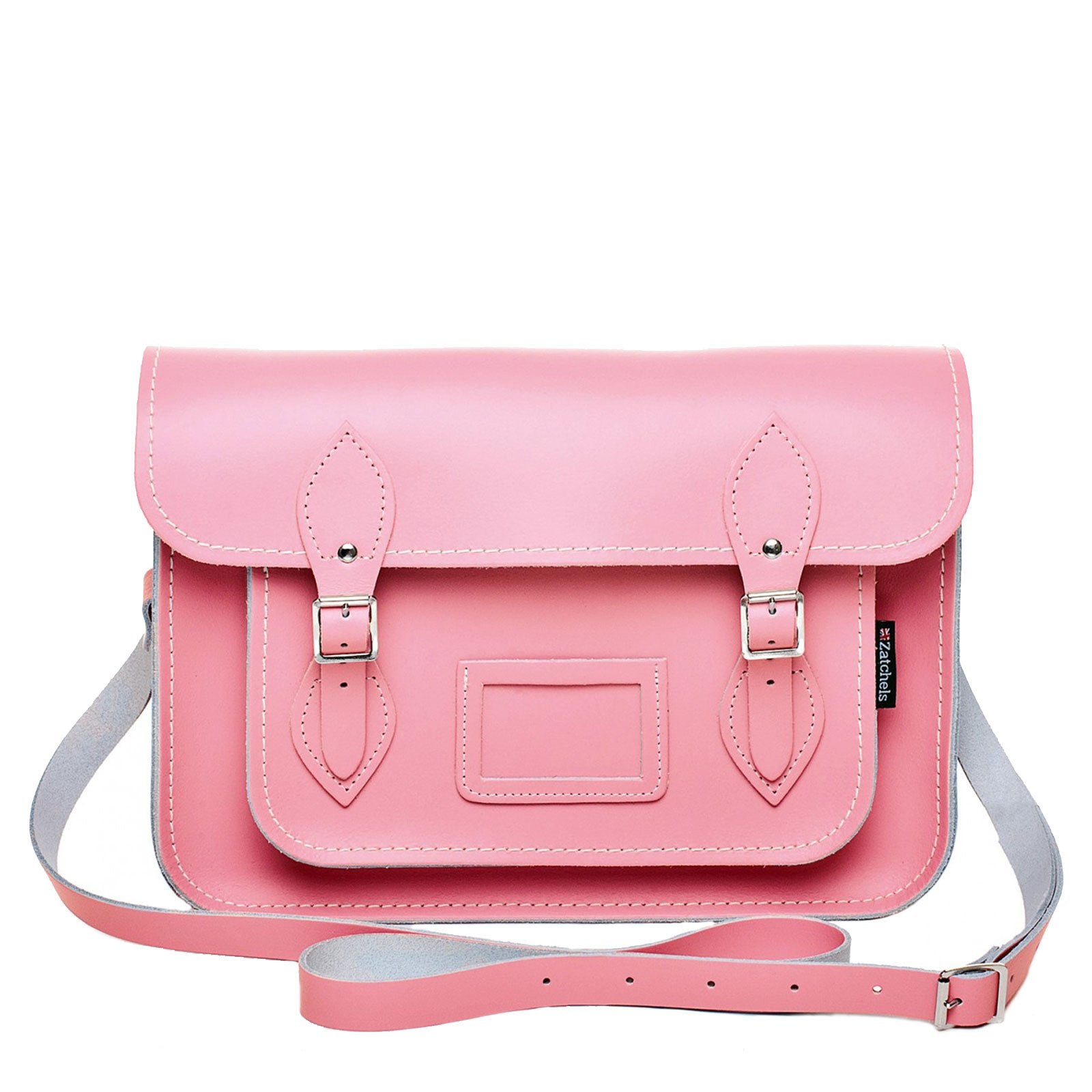 Zatchels Pastel Baby Pink Handmade Leather Satchel Sizes