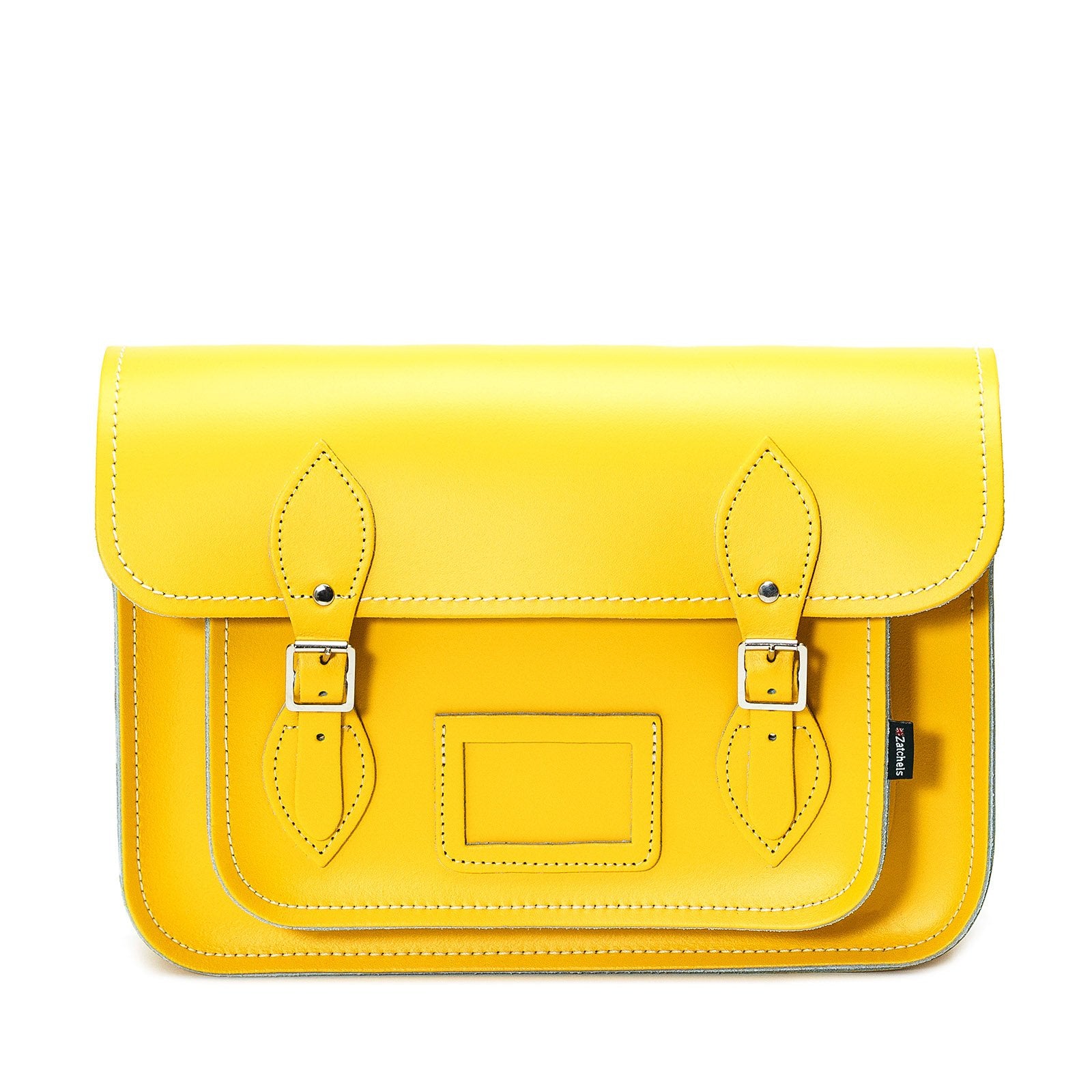 Zatchels Daffodil Yellow Handmade Leather Satchel Sizes