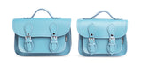 Handmade Leather Micro Satchel - Pastel Baby Blue