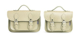 Handmade Leather Micro Satchel - Pastel Cream