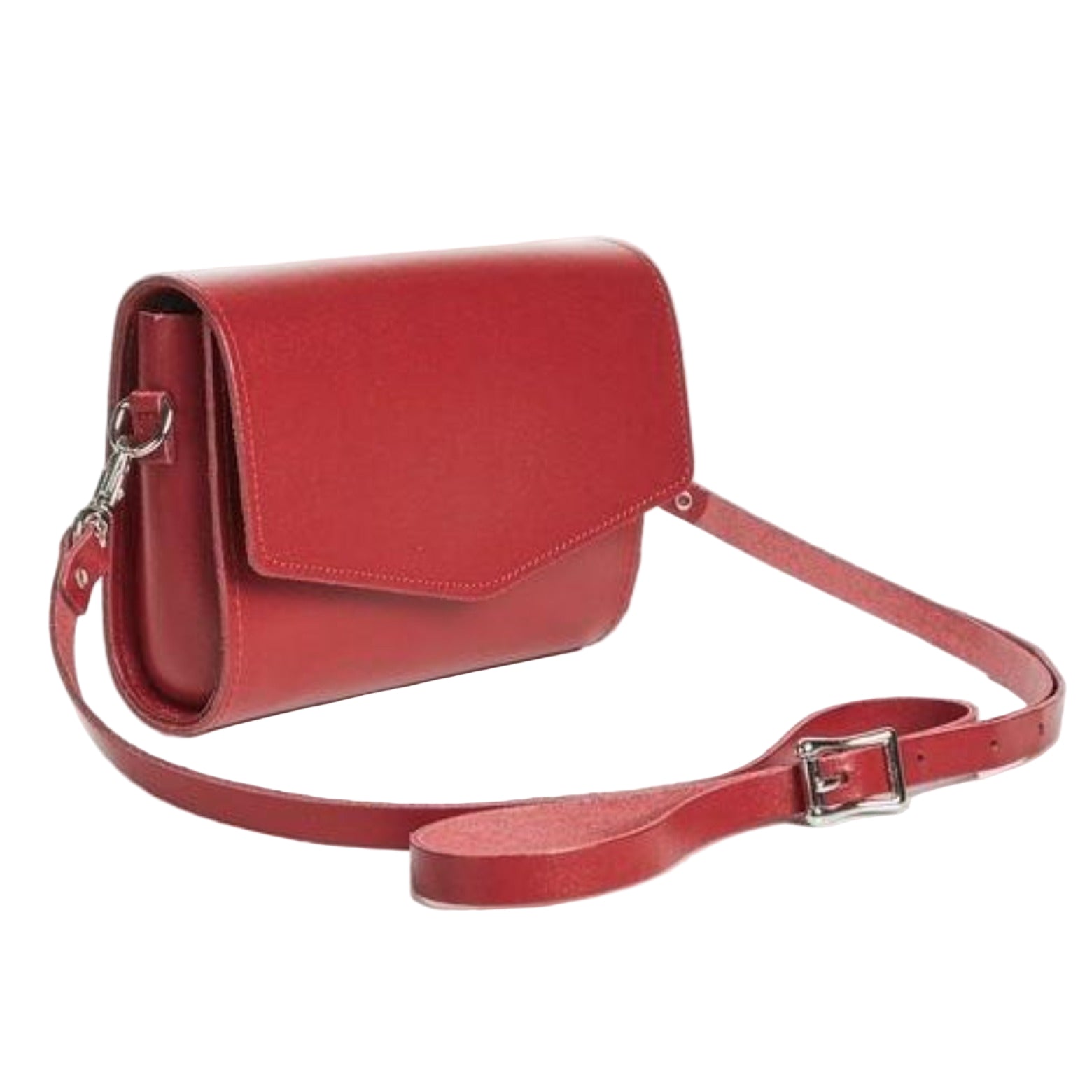 Handmade Leather Micro Clutch Bag - Red - In Stock & Ready to Ship